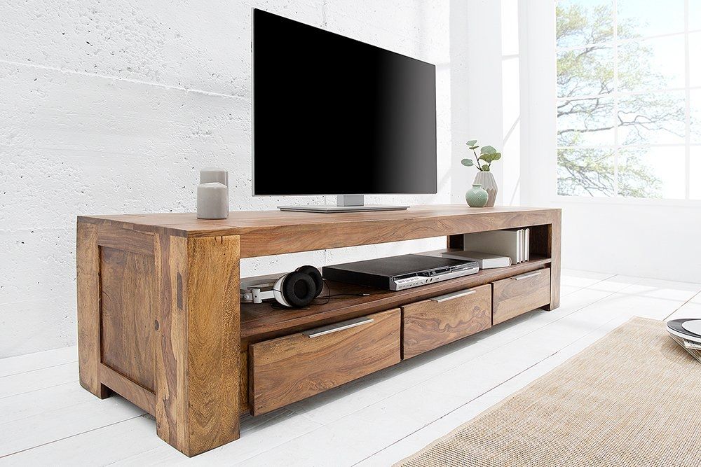Comoda TV din Lemn de sheesham Maro Makassar L170xH45cm