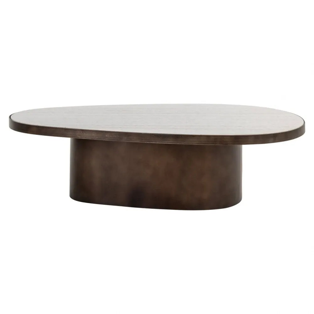 Masuta de cafea din MDF/Metal Maro si Marmura Crem L130xH35cm Biloxi Richmond interiors