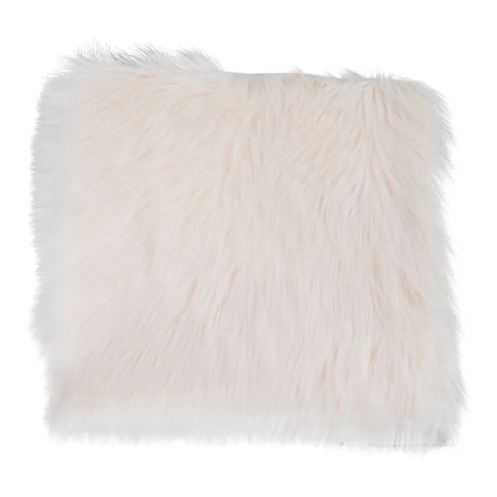 Blanita sintetica decorativa pentru scaun Crem 40x40cm Lambskin Artificial