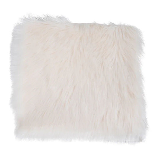 Blanita sintetica decorativa pentru scaun Crem 40x40cm Lambskin Artificial