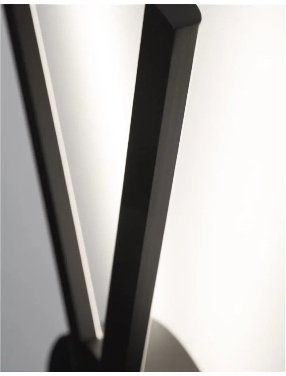 Aplica de perete din Aluminiu Negru H53xL24.5cm IP20 20W 890lm 3000k RESLIN
