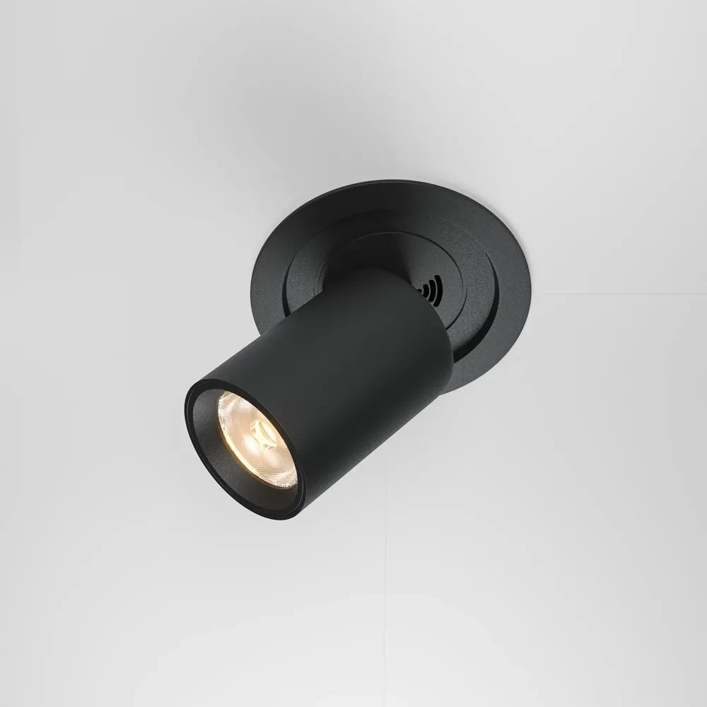 Spot incastrat ascuns din Aluminiu Negru H10xD9cm IP20 10W 760lm 3000k Downlight