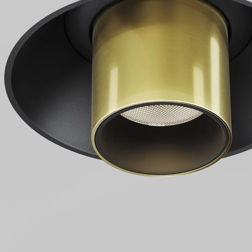 Spot incastrat din Aluminiu Negru/Alama H21.6xD3cm 7W 460lm 3000k Focus T