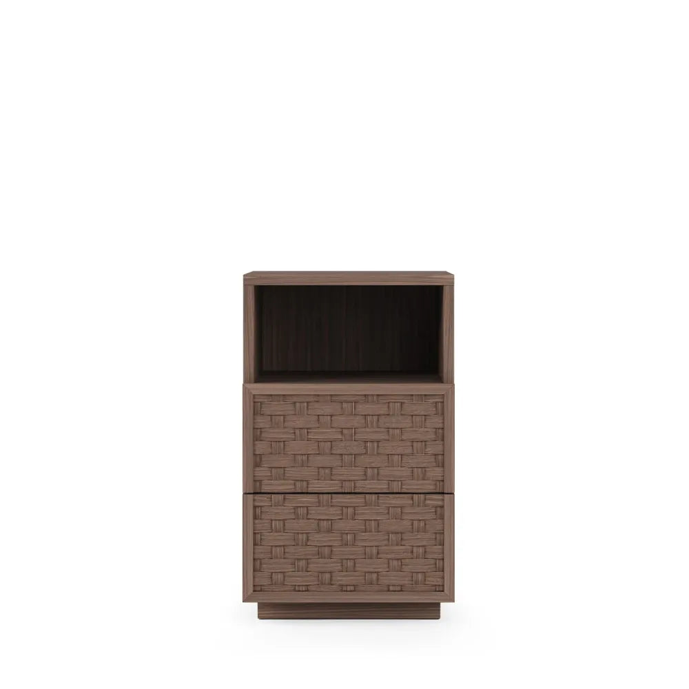 Noptiera cu sertare Borneo de culoare nuc L40xH68cm