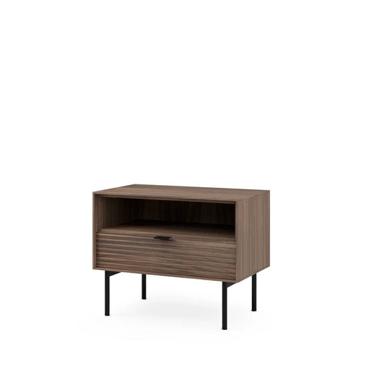 Noptiera cu sertar Tulsa de culoare nuc si stejar L60xH49cm
