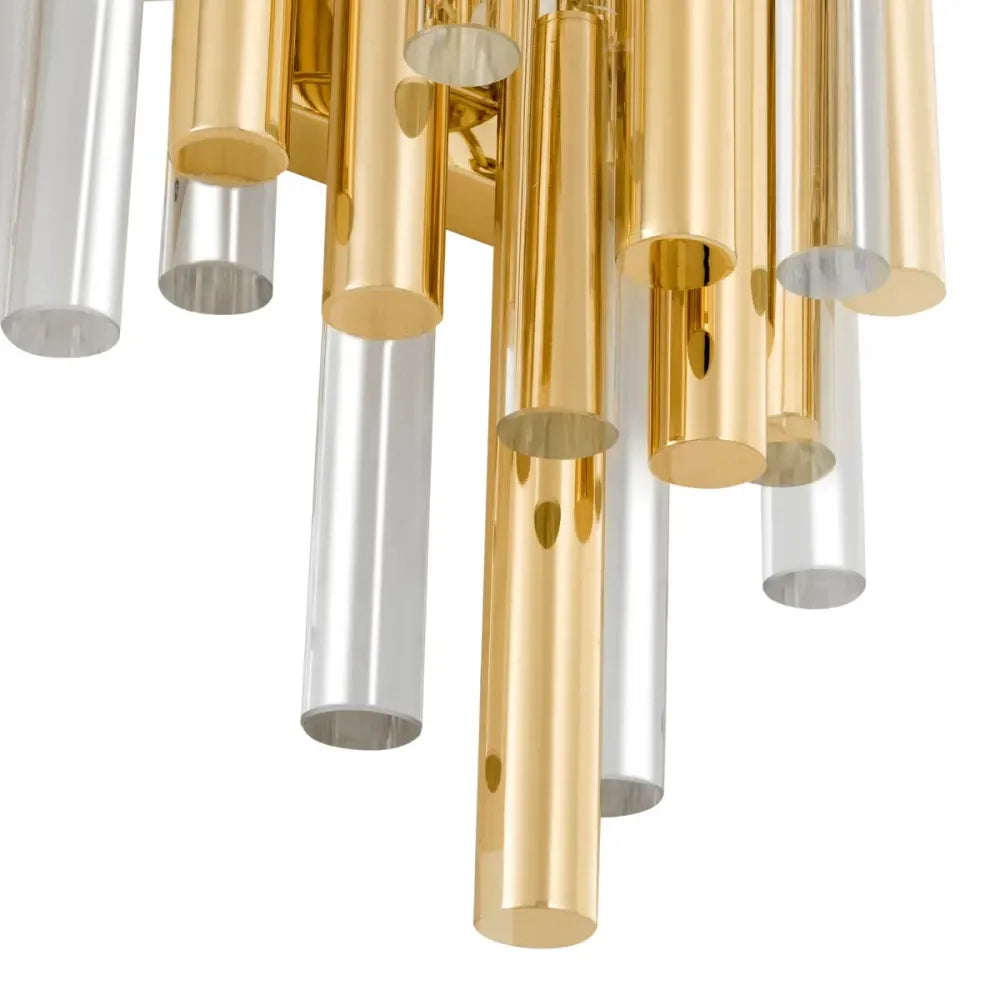 Aplica de perete din Metal Auriu si Sticla Transparent H42xL23cm Gigi Eichholtz