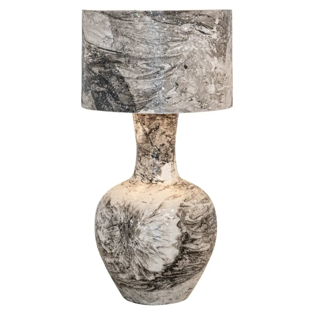 Veioza din Metal Negru/Alb D40xH78cm Cecile Richmond interiors