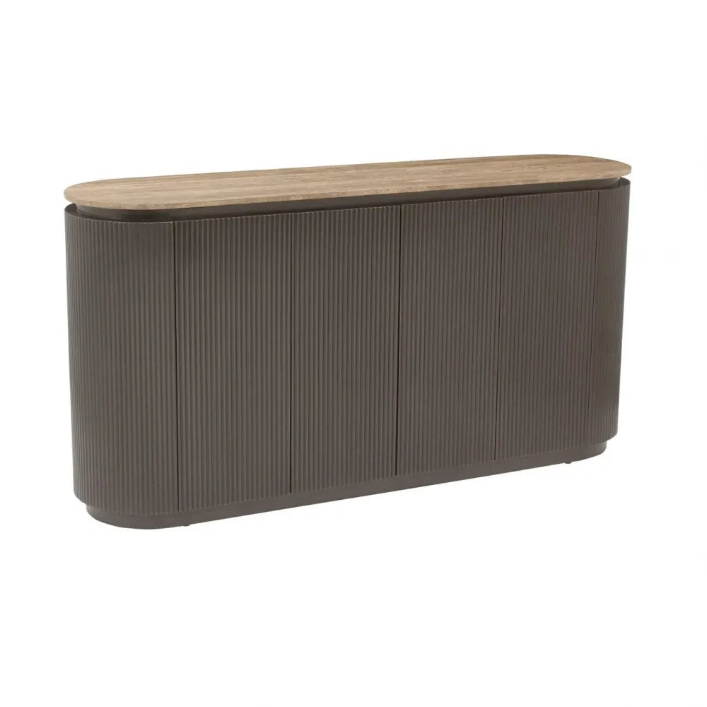 Comoda din MDF/Alama Maro si Travertin Maro L160xH82cm Russo Richmond interiors