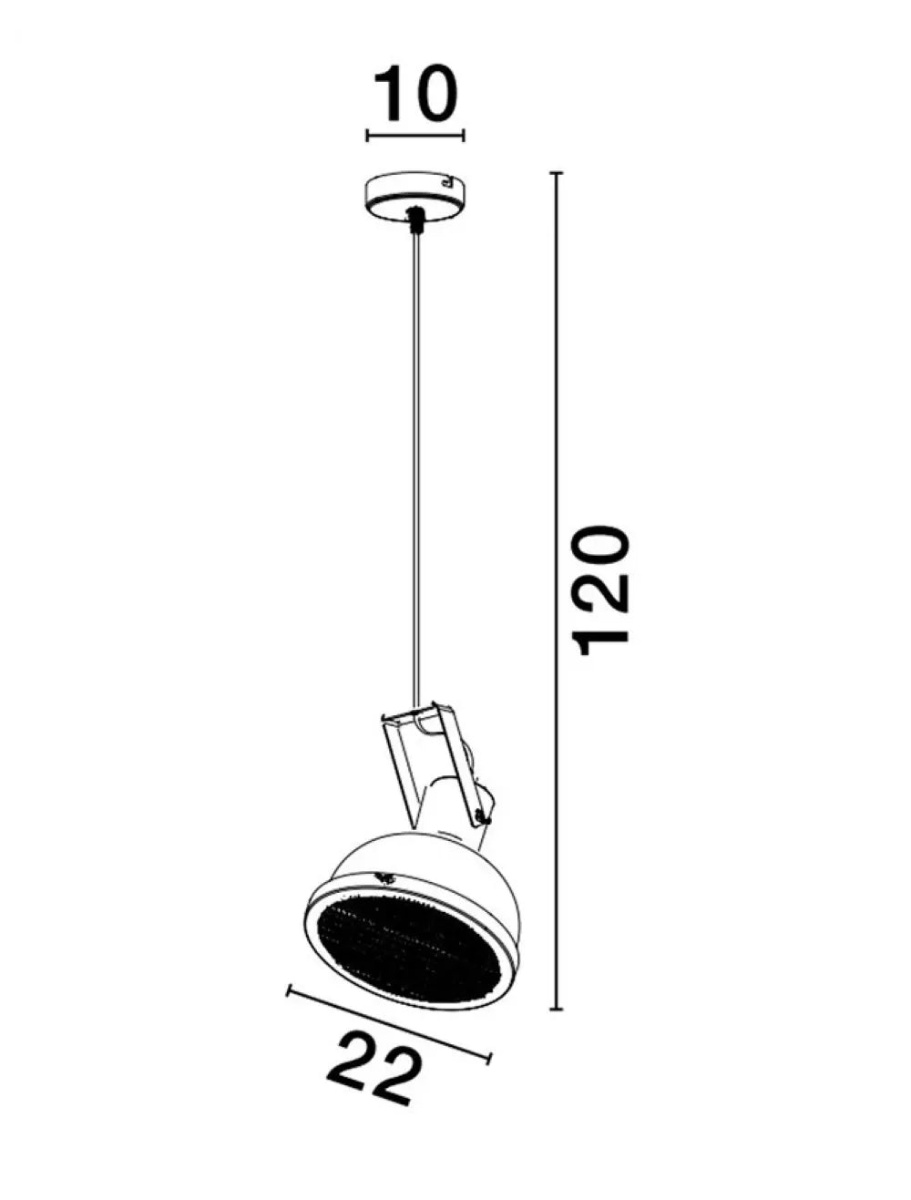 Pendul structura din Metal Negru si abajur din Metal Negru H120xL22cm IP20 RUVI