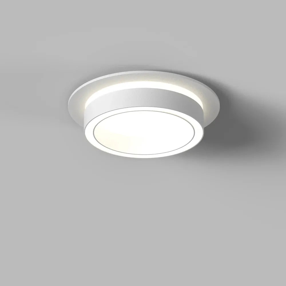 Spot incastrat din Aluminiu/Acrilic Alb H4.15xD10.5cm 12W Orlo