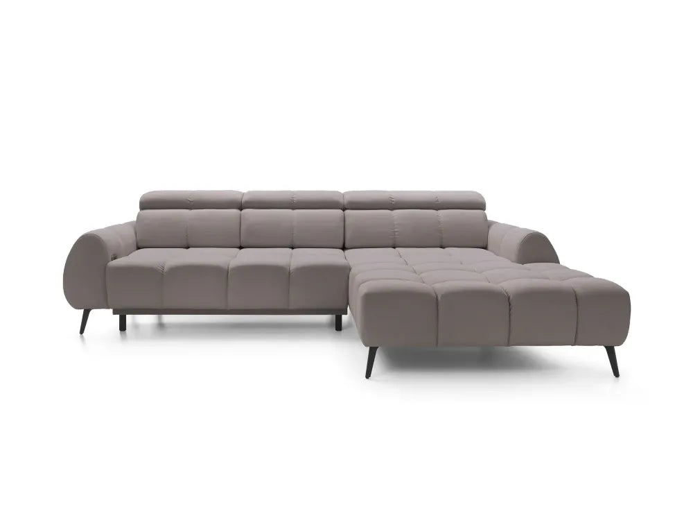 Coltar extensibil electric tapitat cu Catifea Bej Piano
