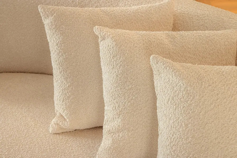 Canapea 3 locuri tapitat cu Stofa boucle Bej L229cm Atelier