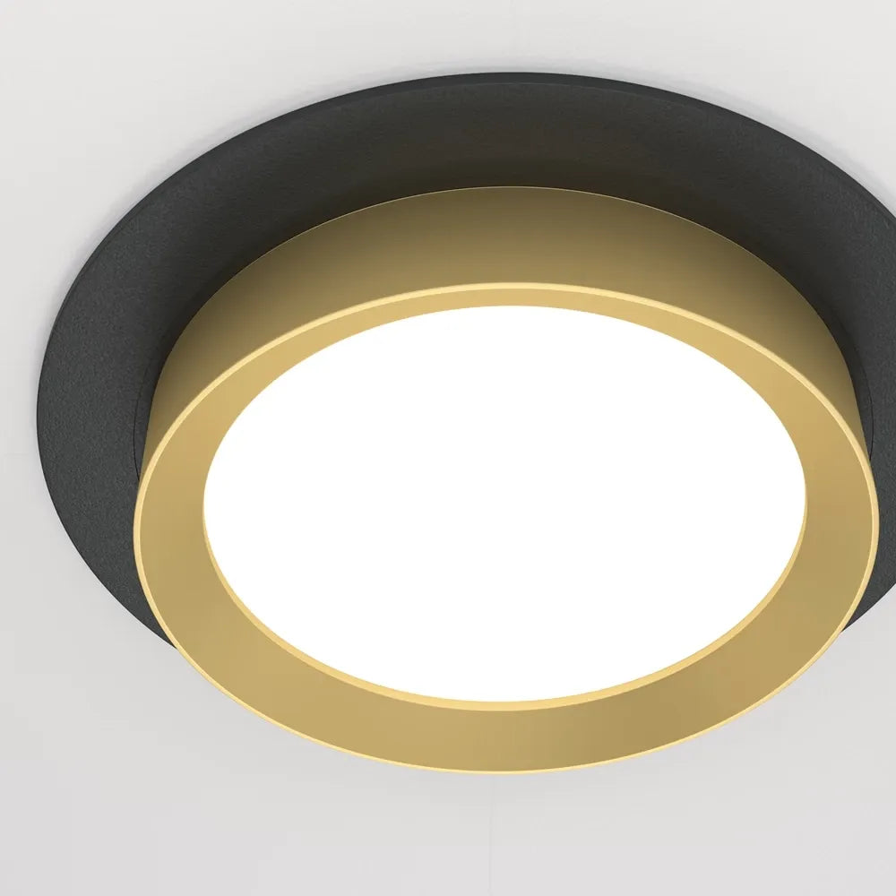 Spot incastrat din Aluminiu Negru/Auriu H5xD11cm IP 20 GX53 15W Hoop
