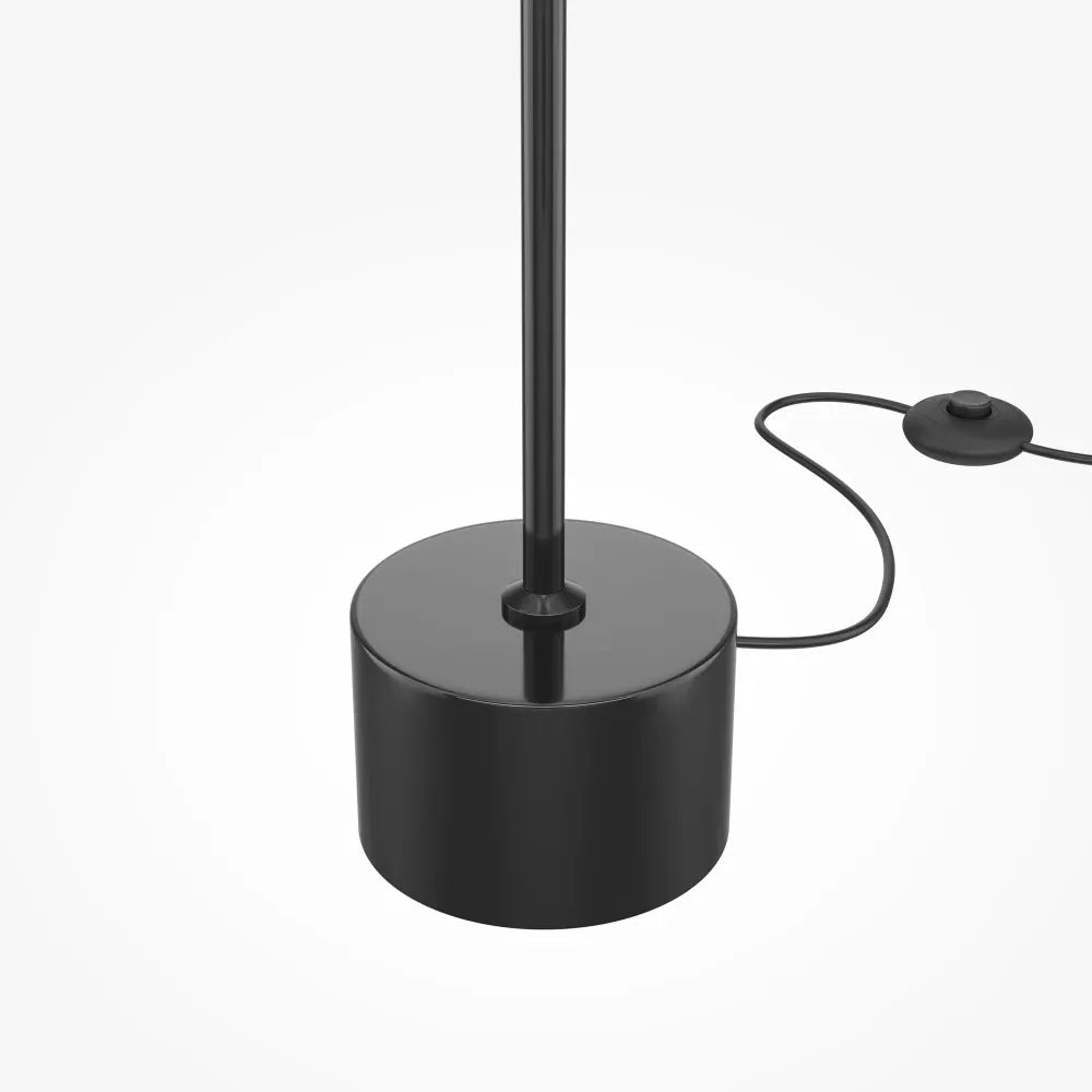 Lampa de podea din Metal Negru si Sticla Fumuriu H146xD16cm Double Moon
