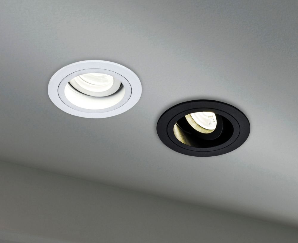 Spot incastra din Aluminiu Negru D10xH8cm Atom