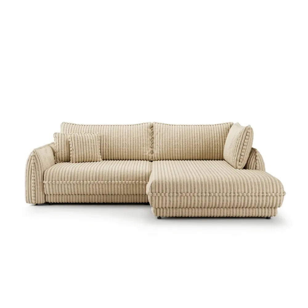 Coltar extensibil cu spatiu depozitare din Corduroy Bej inchis Mojave II