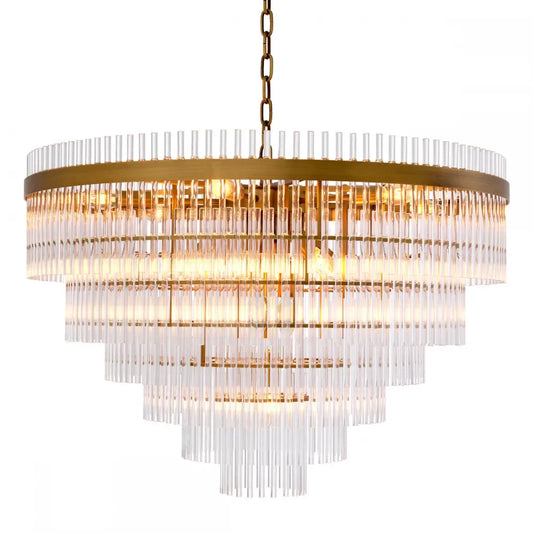 Candelabru din Metal Alama si Sticla Transparent H56xD81cm East Single Eichholtz