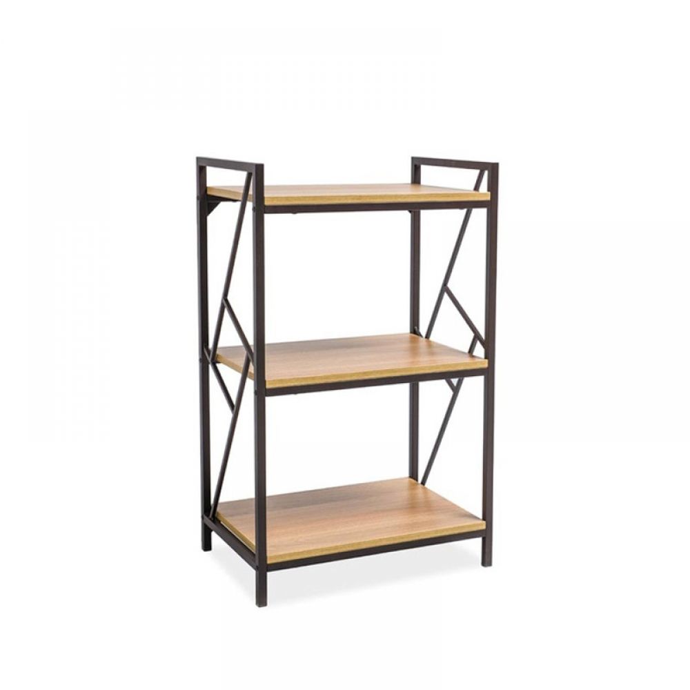 Raft din MDF si Metal Maro/Negru ROYAL L60xH99cm