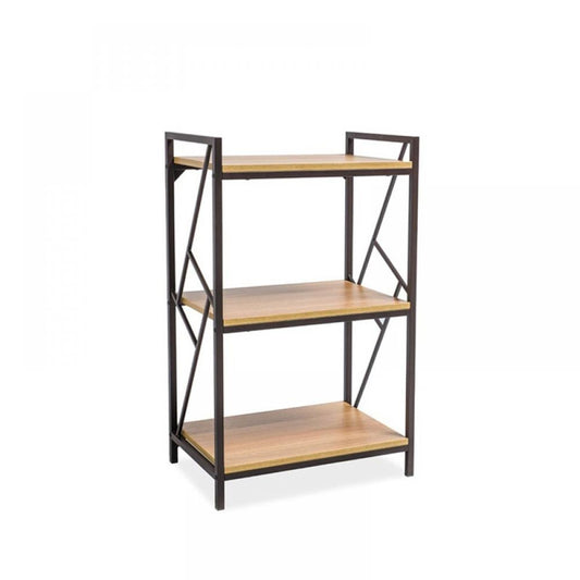 Raft din MDF si Metal Maro/Negru ROYAL L60xH99cm