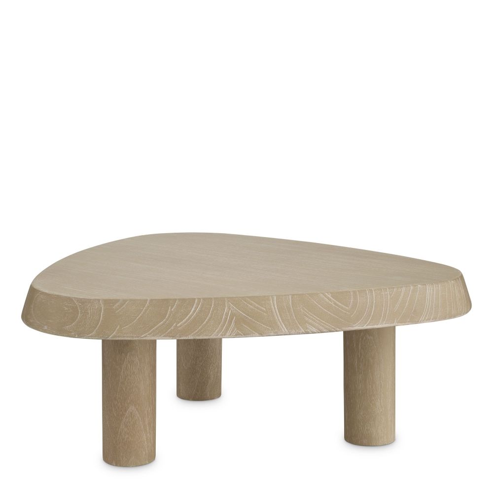 Masuta de cafea Asimetrica din Lemn de mindi Bej L63xH25cm Briel S