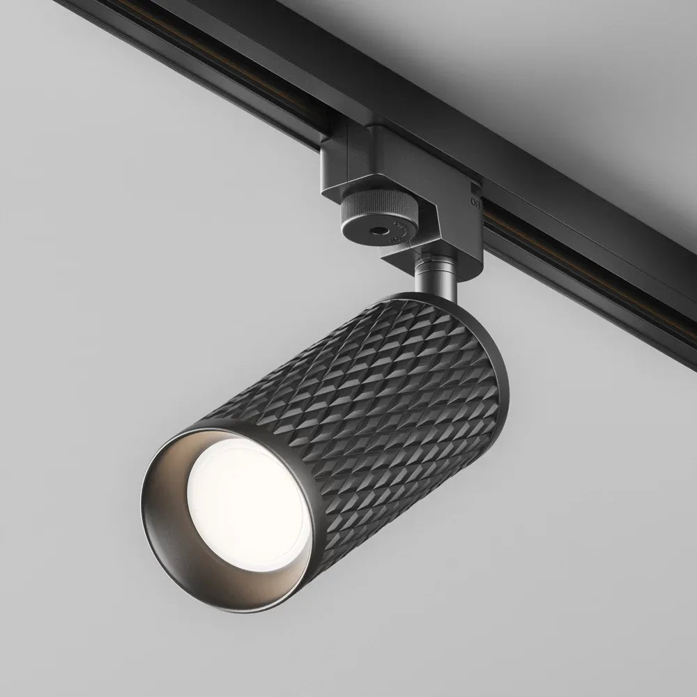Spot pentru sina Unity din Aluminiu Negru H21xL13cm IP 20 GU10 50W Focus Design