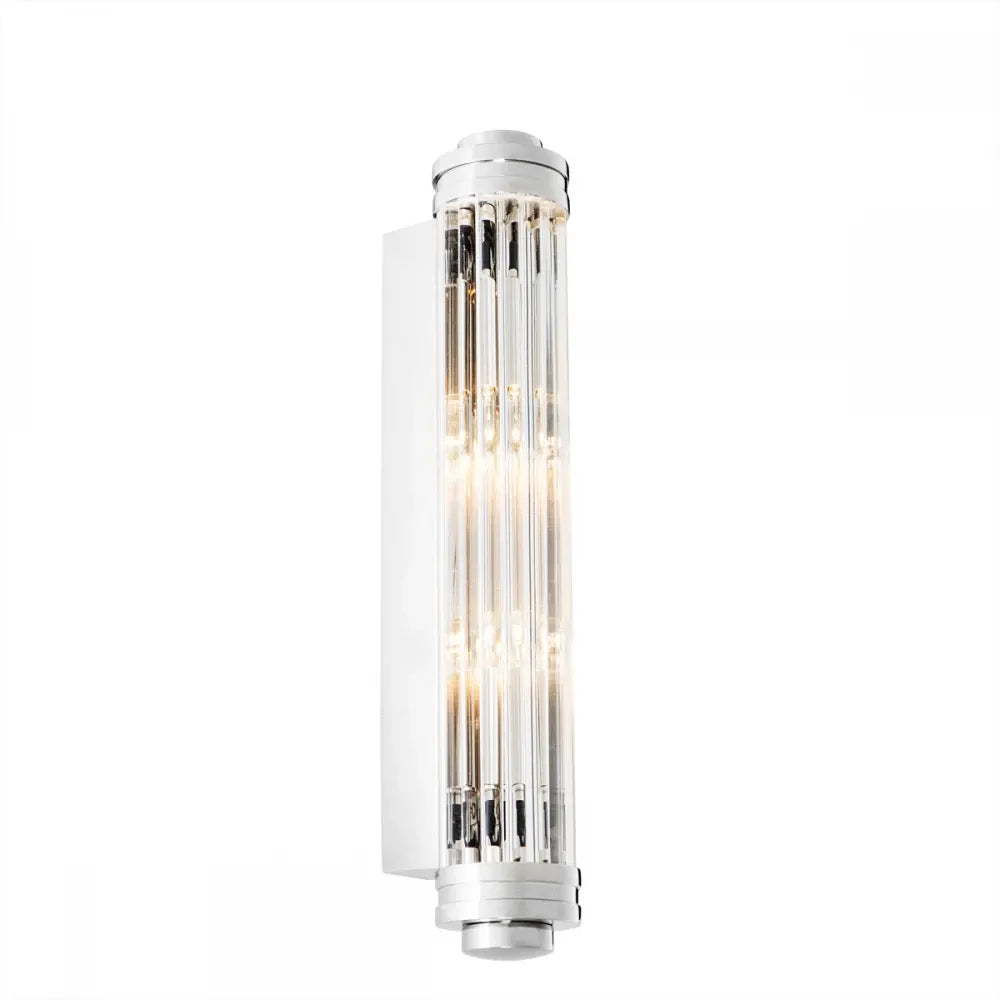 Aplica de perete din Metal Argintiu si Sticla Transparent H40xL7cm Gascogne S Eichholtz