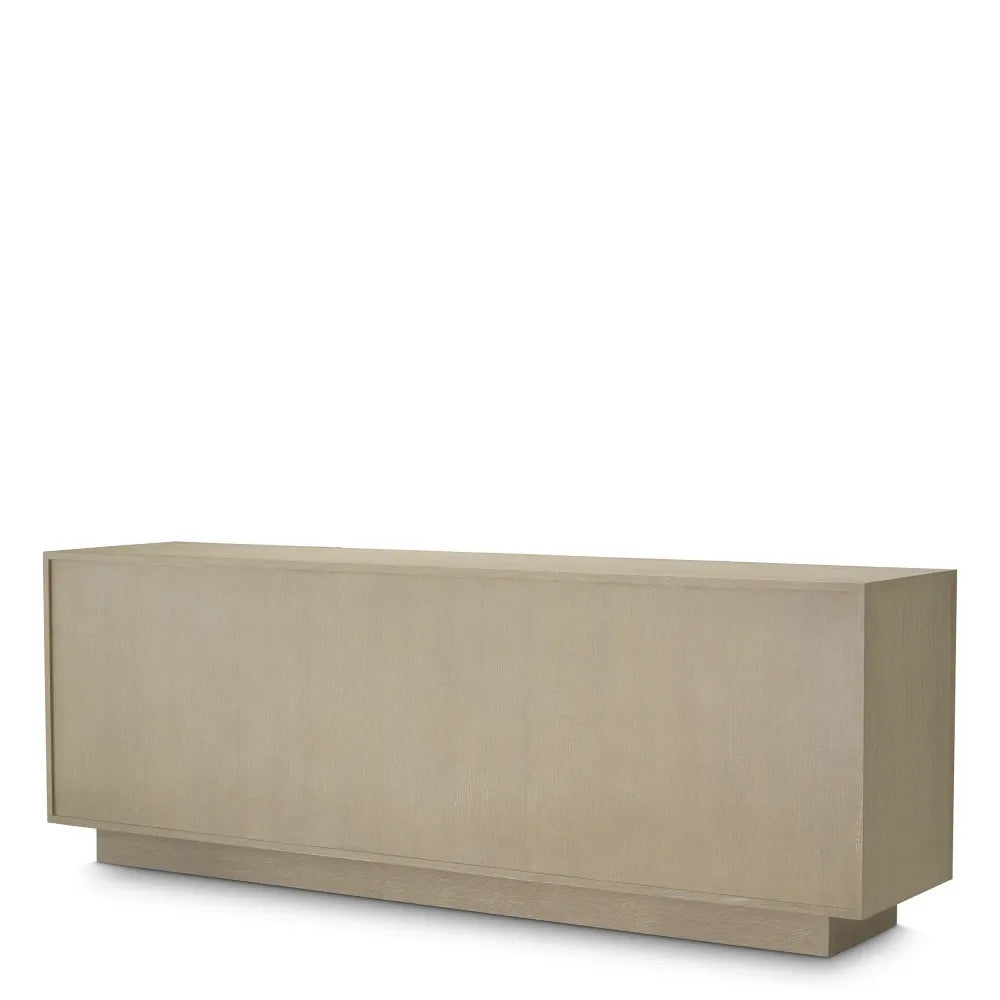 Comoda din Furnir de stejar/Ratan Maro deschis L220xH78cm Borchard Eichholtz
