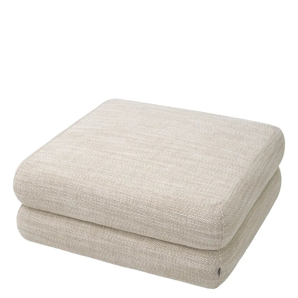 Puf tapitat cu Stofa  Bej L92xA92xH40cm Malaga Eichholtz