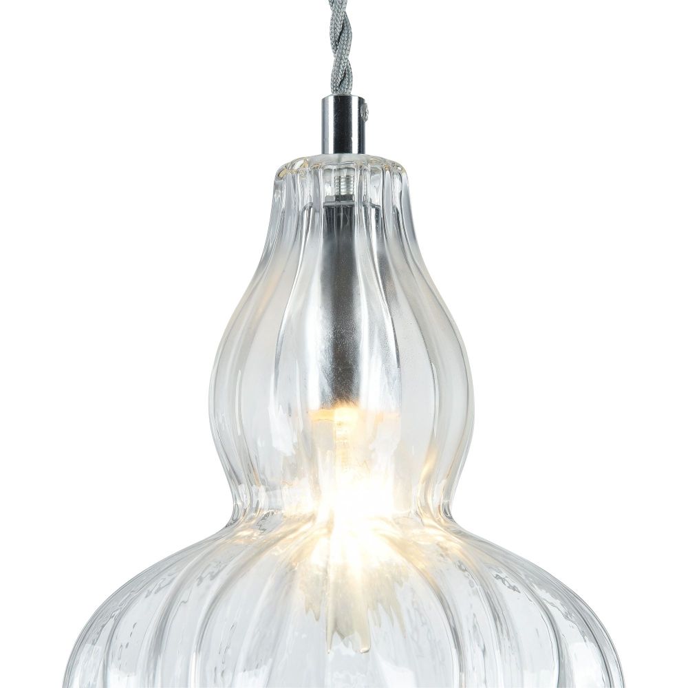 Pendul cu inaltime reglabila din Sticla Transparent D16xH143cm Eustoma