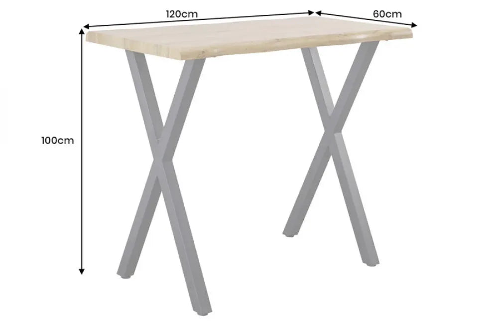 Masa bar din Derivat din lemn Maro si Metal Negru L120xH100cm Wild