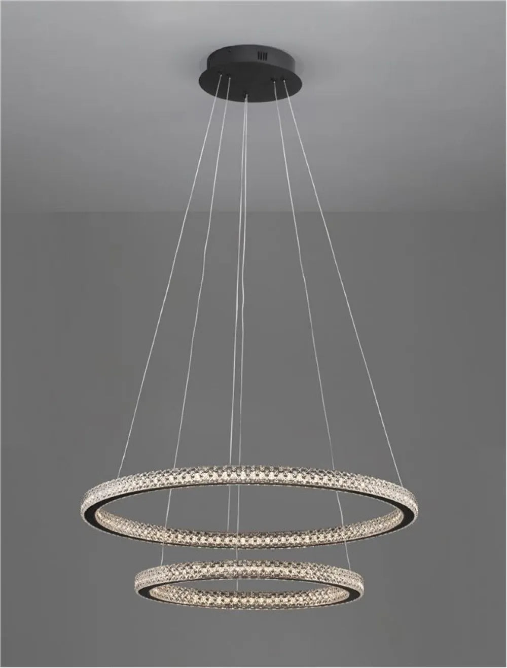 Lustra din Aluminiu Negru H120xL60.5cm IP20 54W 3350lm 3000k GINEVRA