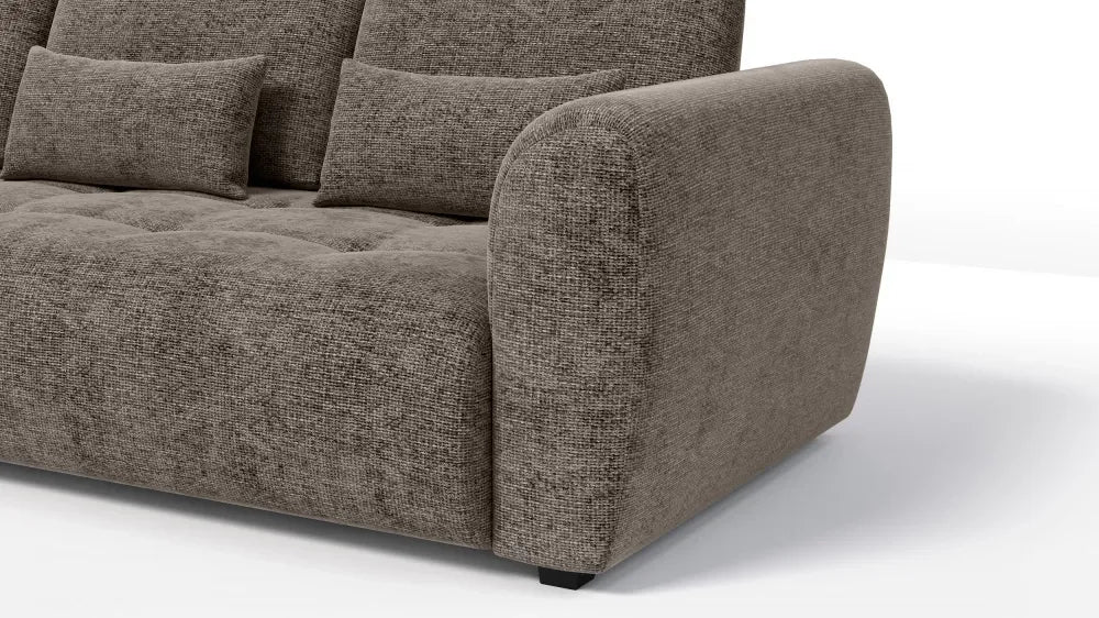 Coltar simetric tapitat cu Chenille Sajma 03 Maro L306x306cm Trezzo