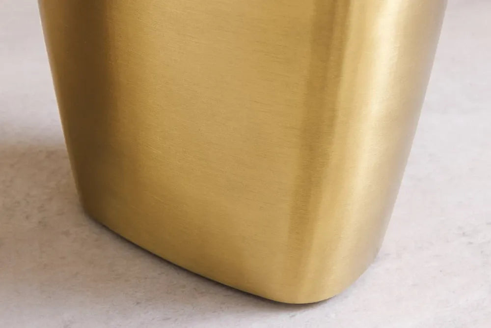 Masa din Marmura Multicolor si Metal Auriu L200xH76cm Organic