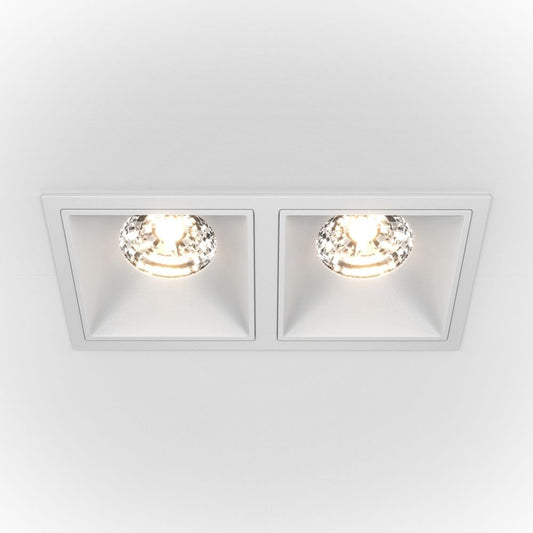 Spot dublu incastrat din Aluminiu Alb 30W 2500lm 4000k L17xH6cm Alfa LED