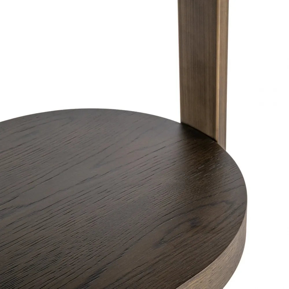Etajera din Metal/Furnir de stejar Alama/Maro si Furnir de stejar Maro L120xH220cm Ellington Richmond interiors
