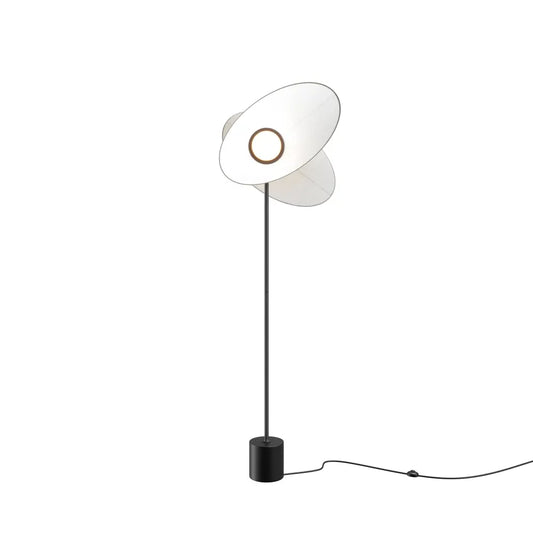 Lampa podea din Aluminiu Negru si Textil Alb H157.8xL17.4cm Evolution