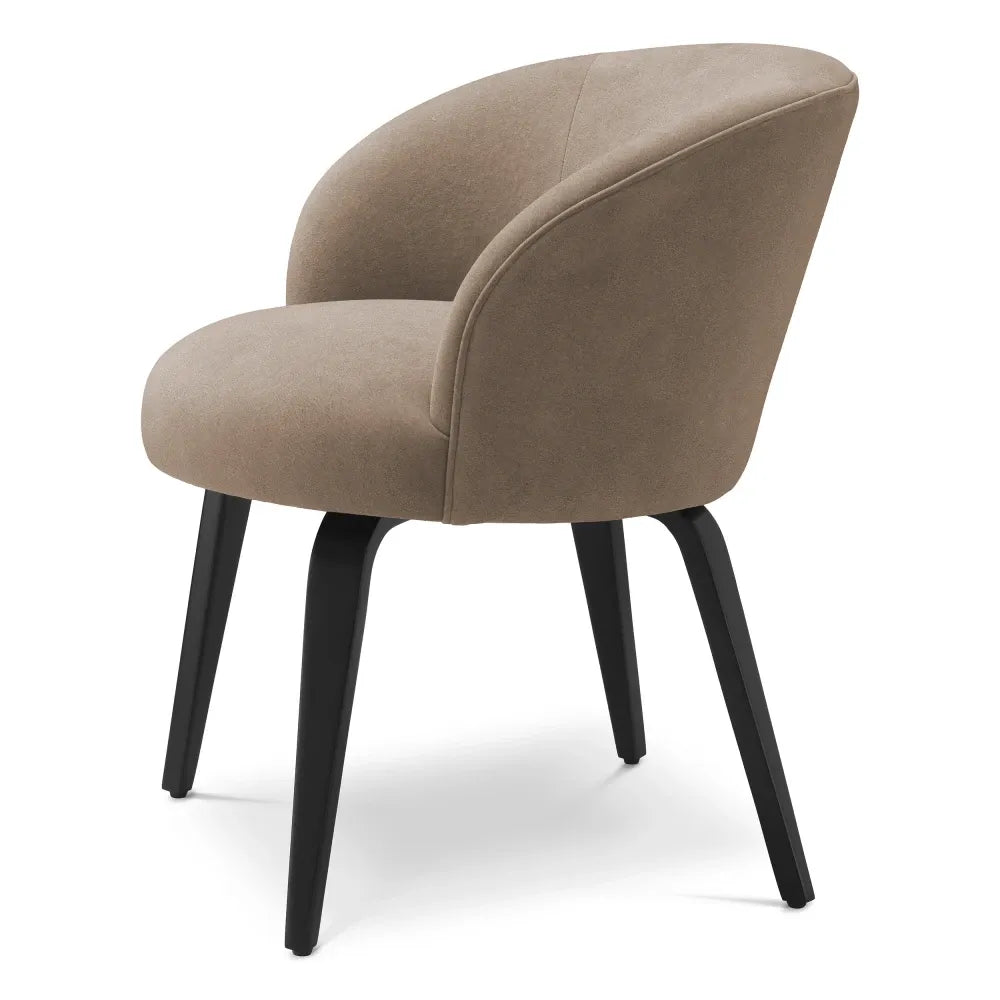 Scaun tapitat cu Stofa Bej L63xA63xH75cm Vichy Eichholtz