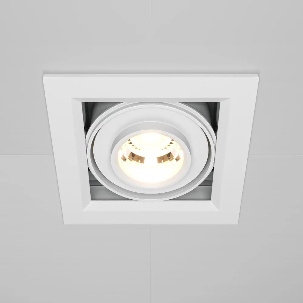 Spot incastrat din Aluminiu Alb H7.5xL9.5cm 10W Metal Modern
