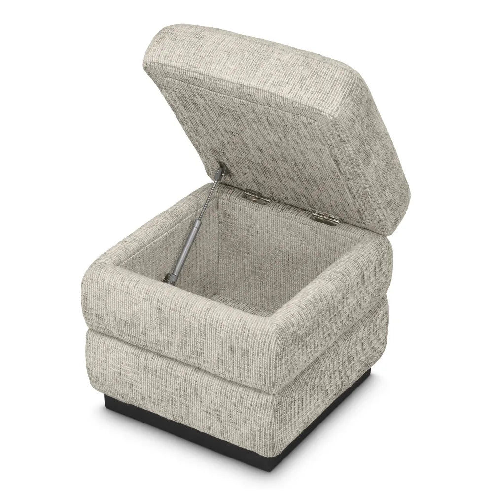 Taburet cu spatiu depozitare tapitat cu Stofa Bej L46xA46xH48.5cm Valmont Eichholtz