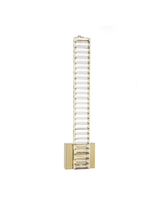 Aplica de perete structura din Metal Auriu si abajur din Cristal Transparent H60xL14cm IP20 19W 1707lm 3500k AURELIA