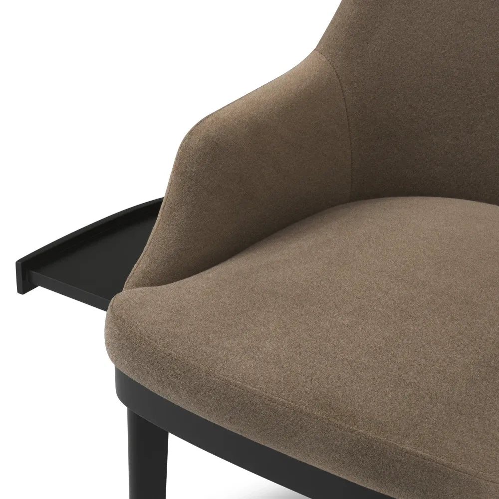 Scaun cu raft incorporat tapitat cu Stofa Maro L56xA62xH79cm Costa Eichholtz
