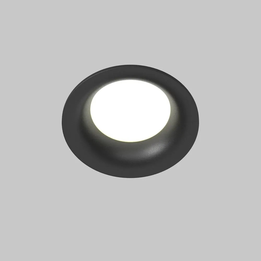 Spot incastrat rotund din Aluminiu Negru H4xD8.5cm IP65 GU10 50W Downlight