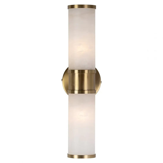 Aplica de perete din Metal Auriu si Sticla Alb H45xL12cm Charlize Richmond Interiors
