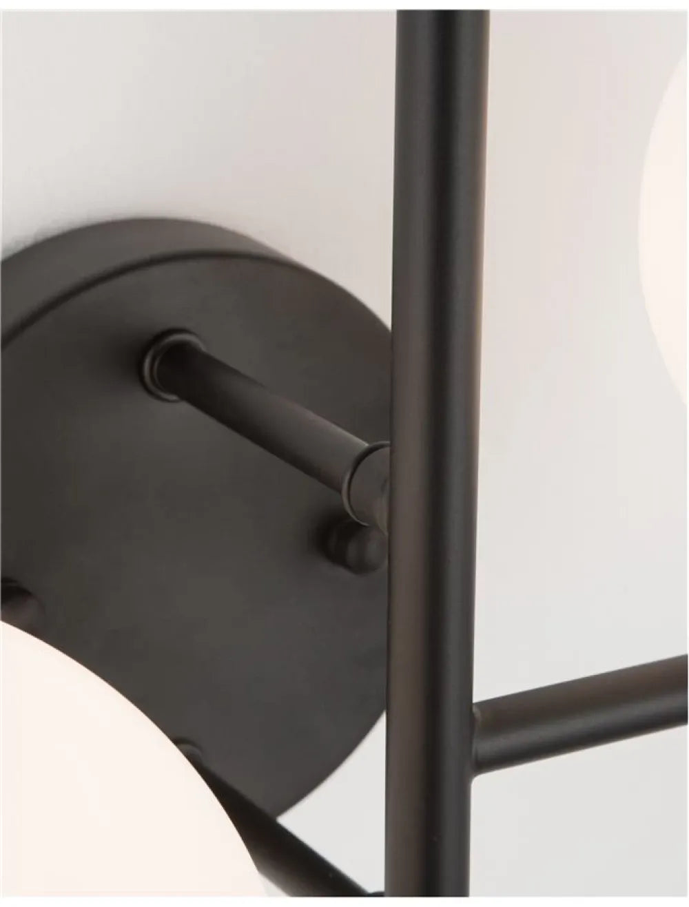 Aplica de perete structura din Metal Negru si abajur din Sticla Alb H33xL35cm IP20 IMPERO