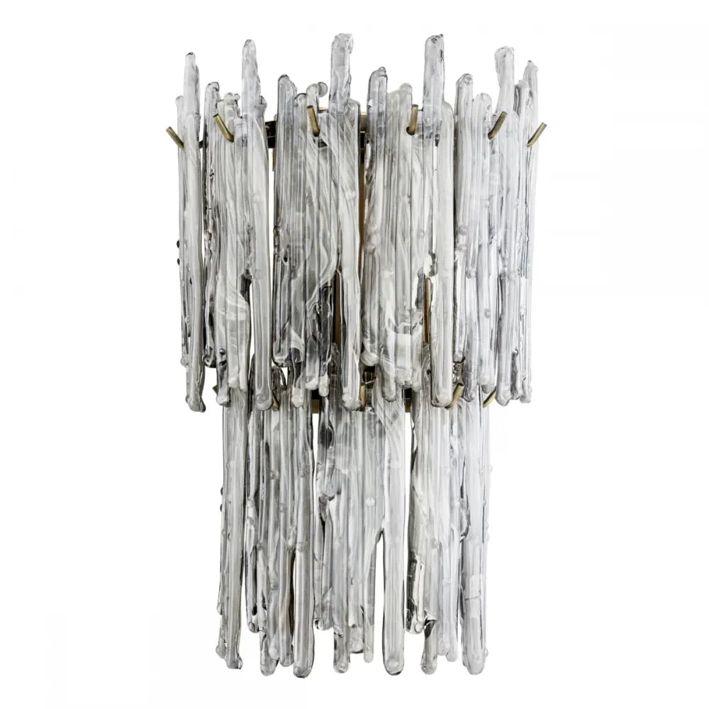 Aplica de perete din Metal Alama si Sticla Fumuriu H38.5xL25cm Saint Roch Eichholtz