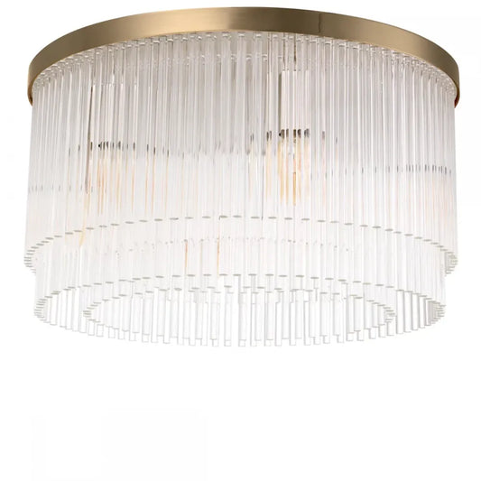 Plafoniera din Metal Alama si Sticla Transparent H25xD45cm Hector Eichholtz