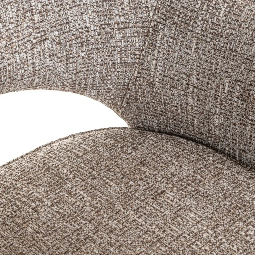 Scaun rotativ din Stofa Maro si Metal Alama L59xH90cm Ginerva  Richmond interiors