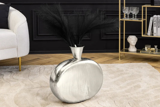 Vaza decorativa din Metal Argintiu H48xL48cm Orient L