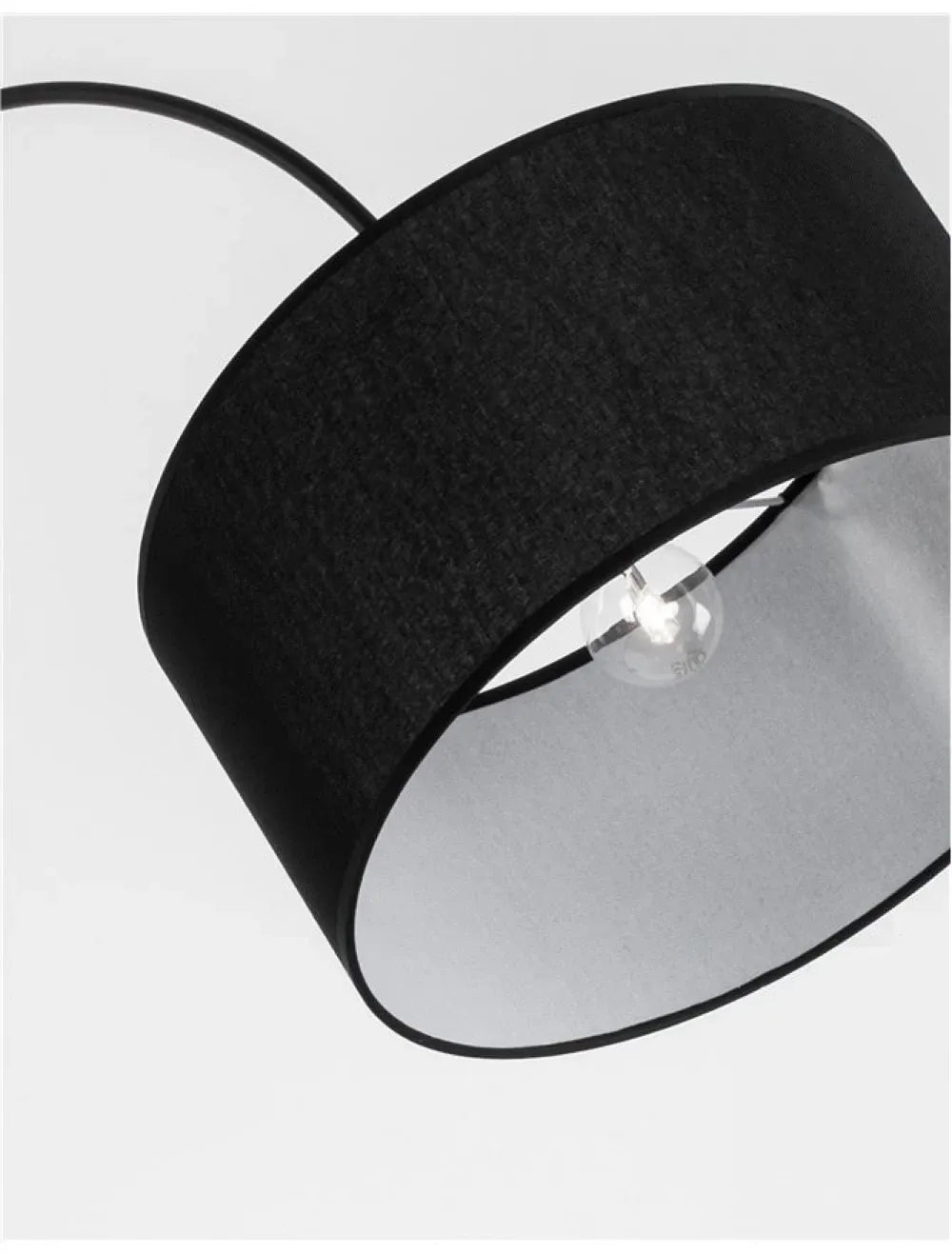 Lampa de podea structura din Aluminiu Negru si abajur din Textil Negru H180xL90cm IP20 SAMA