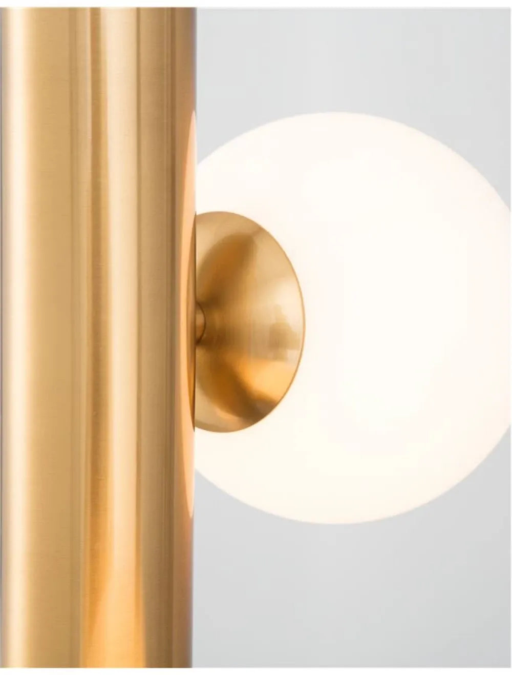 Pendul structura din Metal Alama antichizata si abajur din Sticla Alb H150xL31.5cm IP20 JAKLIN